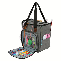 Yarn Organizer Knitting Bag Large Capacity Crochet Tote Portable Bag