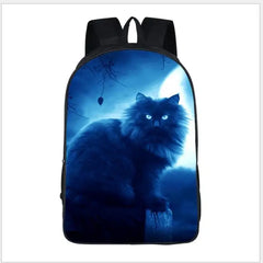 16inch Children's Backpack Gothic Cats Prints School Bag
