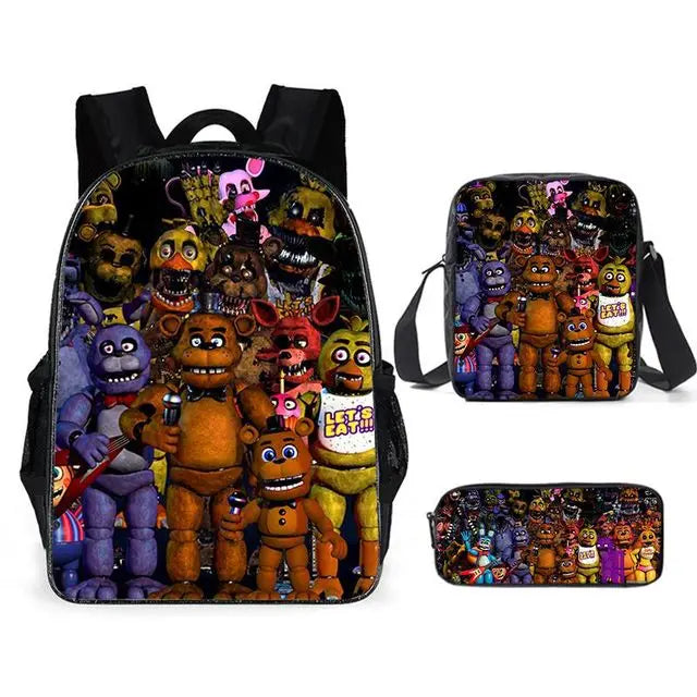 16inch FNAF Bear School Bags Kids Backpack