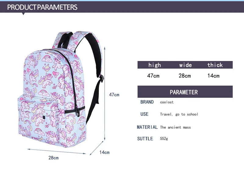 17in FNF School Bag Teen Knapsack Daypack Travel Laptop Bags
