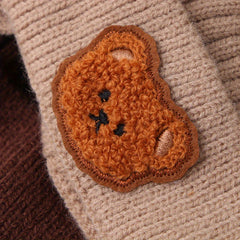 Winter Baby Beanie Cartoon Bear Ear Protection Knitted Hat
