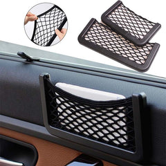 Plastic Car Storage Net Bag Mobile Phone Holder Universal Car Accessories