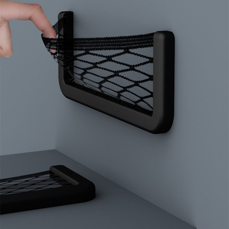 Plastic Car Storage Net Bag Mobile Phone Holder Universal Car Accessories
