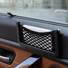 Plastic Car Storage Net Bag Mobile Phone Holder Universal Car Accessories