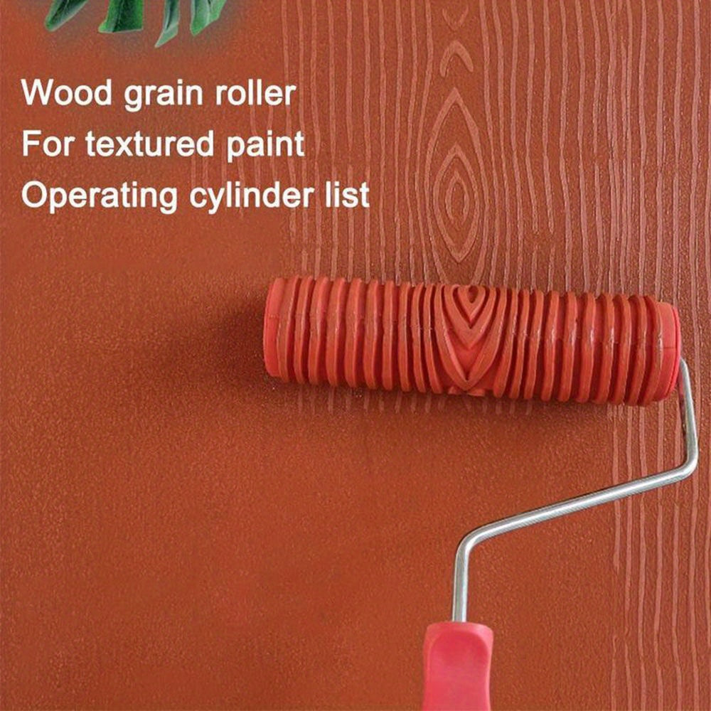 Rubber Wood Grain Pattern Paint Roller DIY Paint Texture Pigment