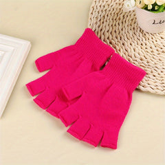 Half Finger Knitted Cycling Gloves for Winter