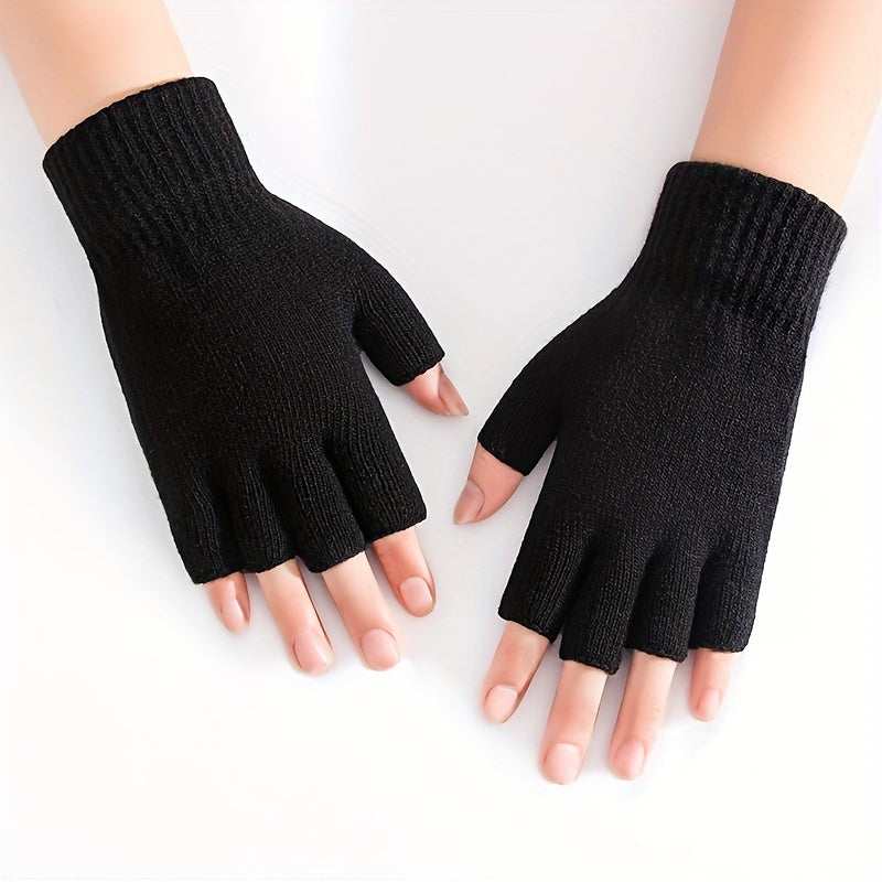 Half Finger Knitted Cycling Gloves for Winter