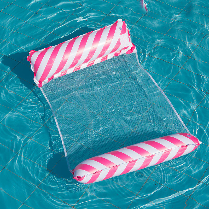 Square Pool Float Lounger Inflatable with Headrest