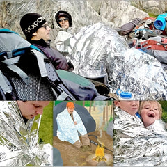 2pcs Emergency Insulation Blanket First Aid Survival Aluminum Film Rescue