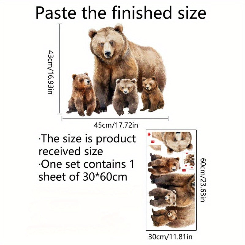 Animal Bear Window Decoration Decals
