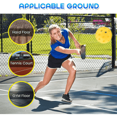 4pcs 40 Holes 74mm Colorful Pickleball High Elasticity