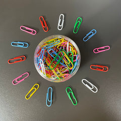 200pcs Metal Paper Clips Candy Paper Clips Office Folder