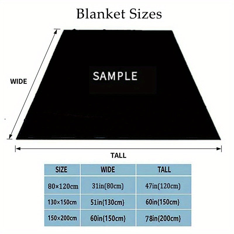 Flower Cello Flannel Blanket Cozy Warm Soft Throw Blanket