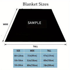 Flower Cello Flannel Blanket Cozy Warm Soft Throw Blanket