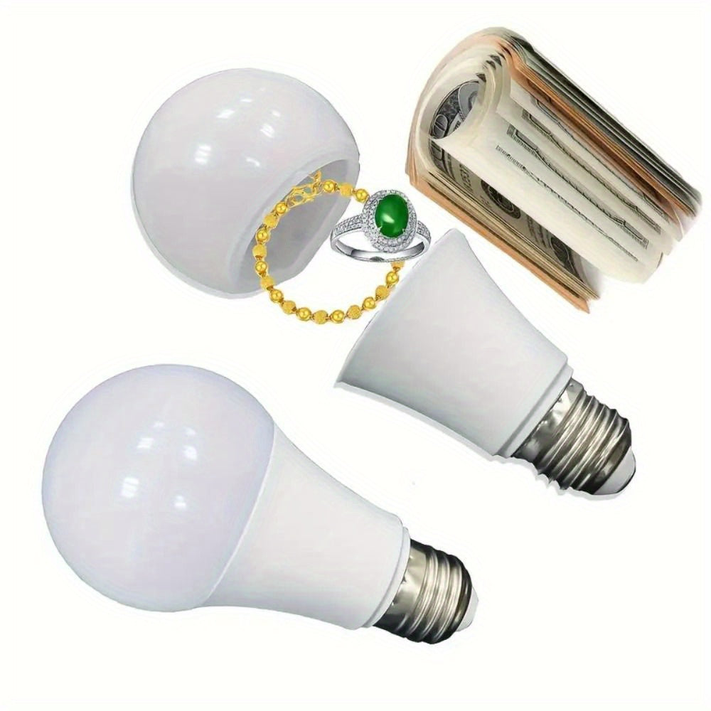 Light Bulb Storage Jar Plastic Money Storage Tanks Secret Compartment