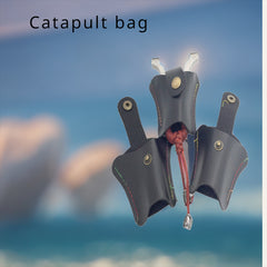 Outdoor Steel Ball Storage Bag Leather Slingshot Hanging Bag