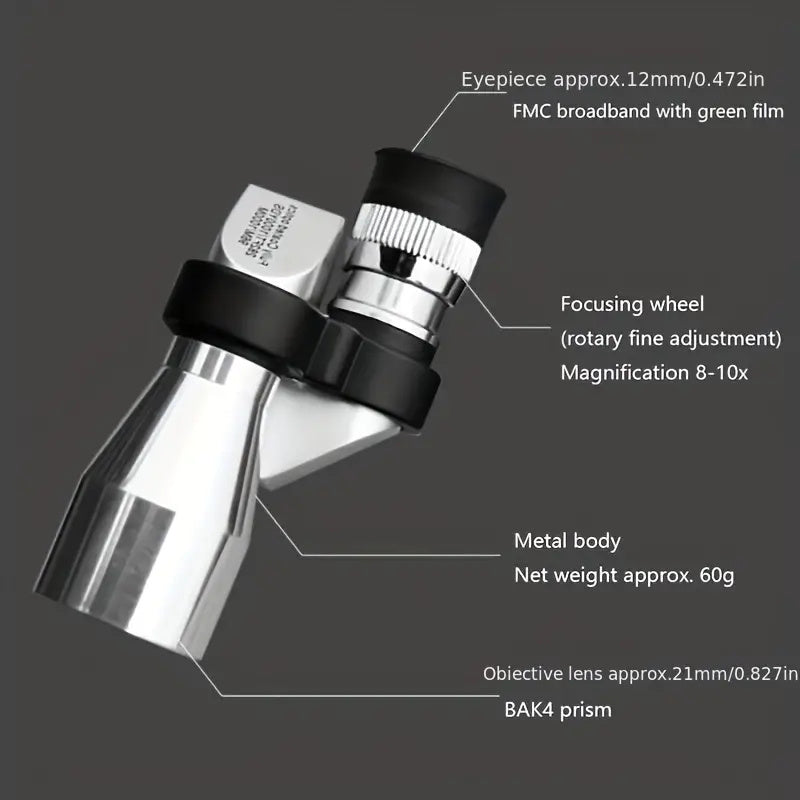 Mini Pocket Zoom Monocular HD Telescope For Camping Hiking Bird Watching
