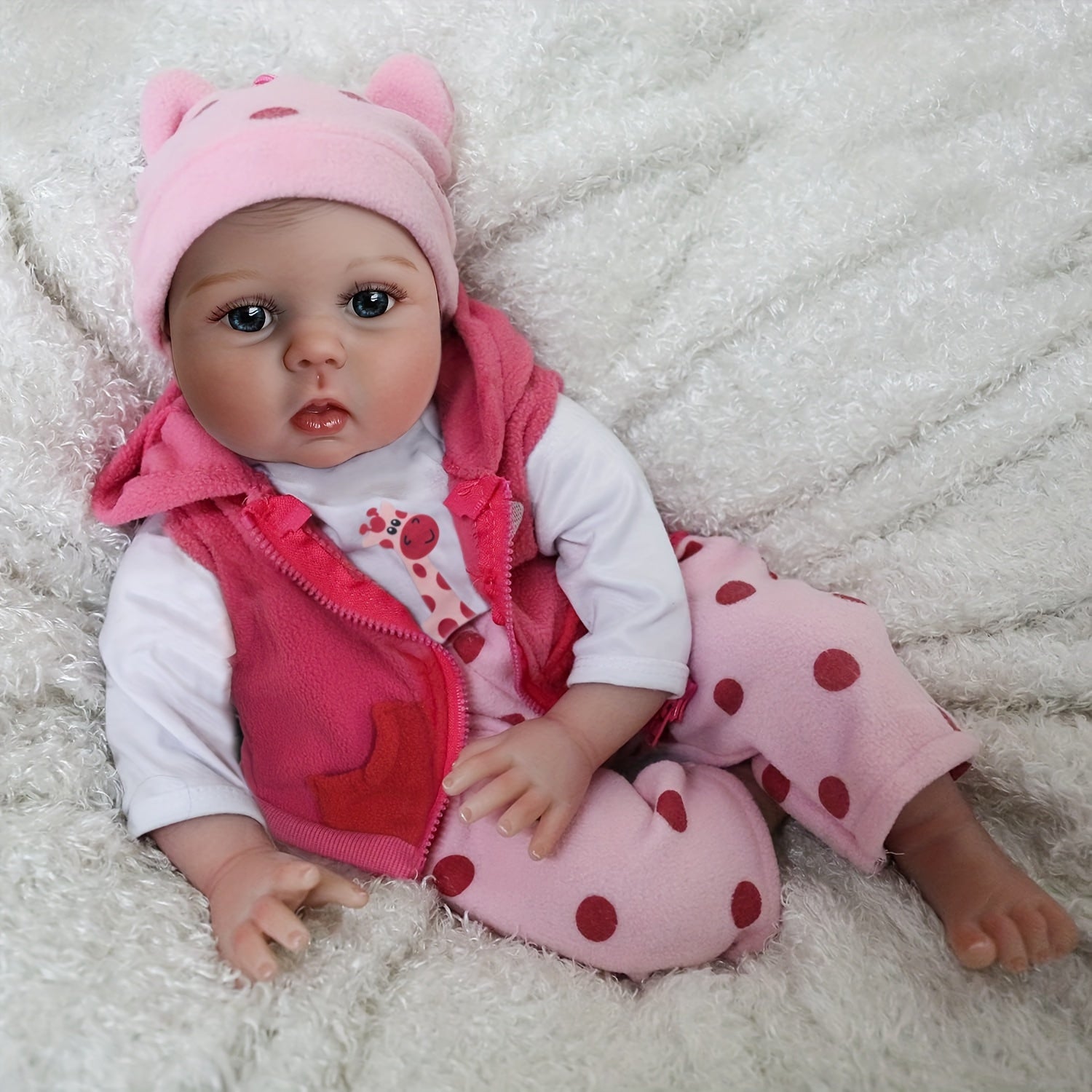 22 Inch Lifelike Reborn Doll Soft Cloth Body Collectible Art Doll