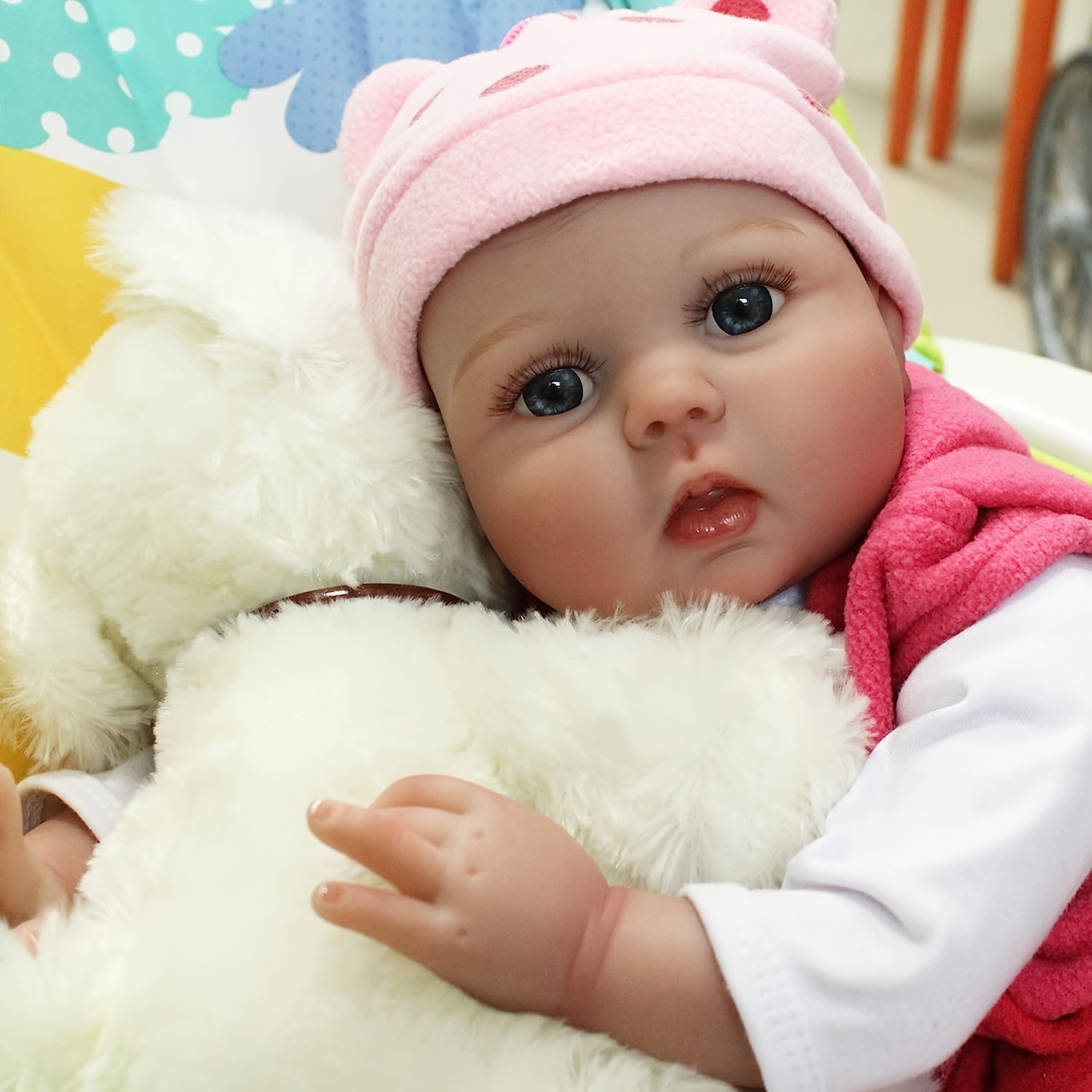 22 Inch Lifelike Reborn Doll Soft Cloth Body Collectible Art Doll