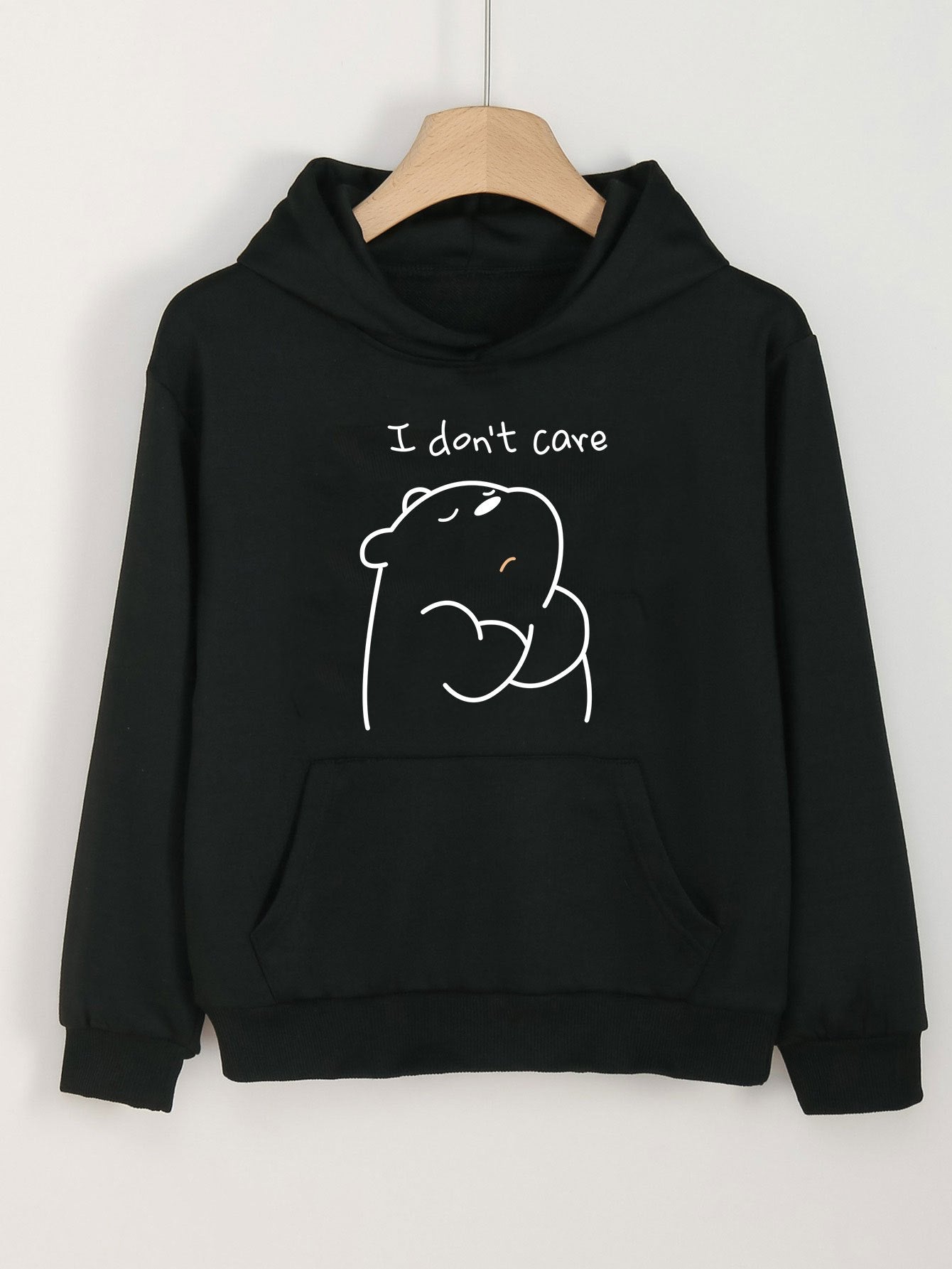 Print Bear Graphic Hoodie Girls Comfy Sweatshirt Spring Fall Christmas Gift