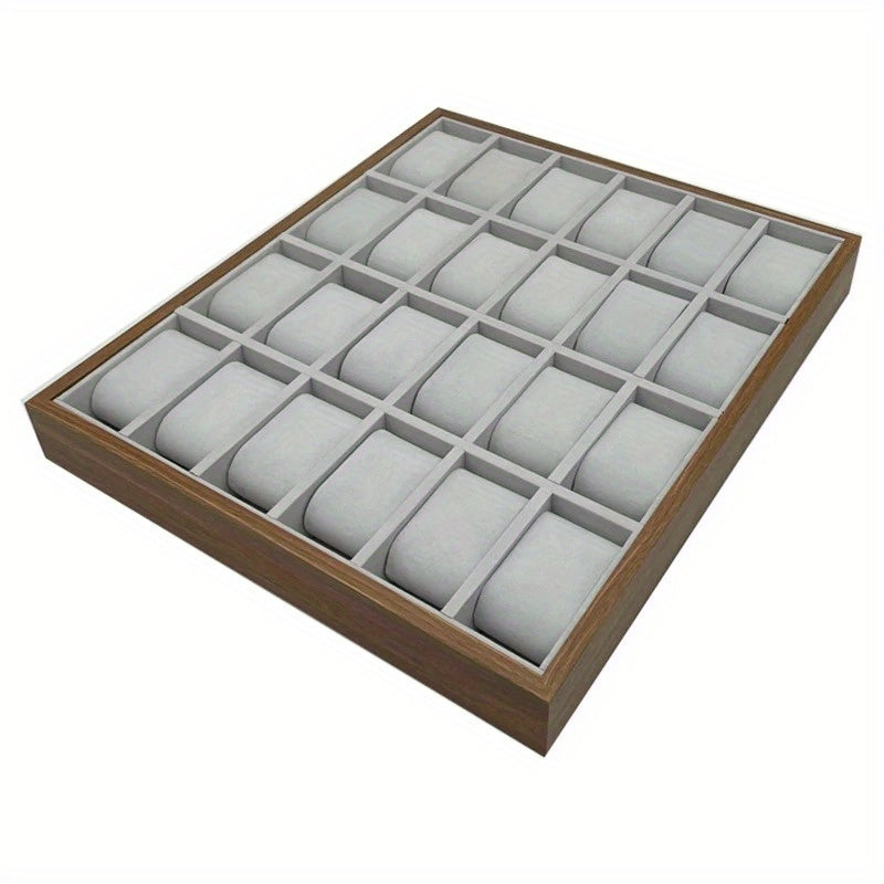 24 Slot Watch Storage Box Wooden Display Organizer Gift Case