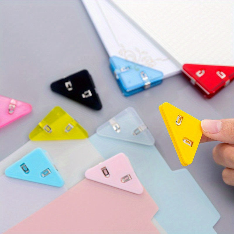 4pcs Transparent Non-slip Dovetail Clip Document Book Clip