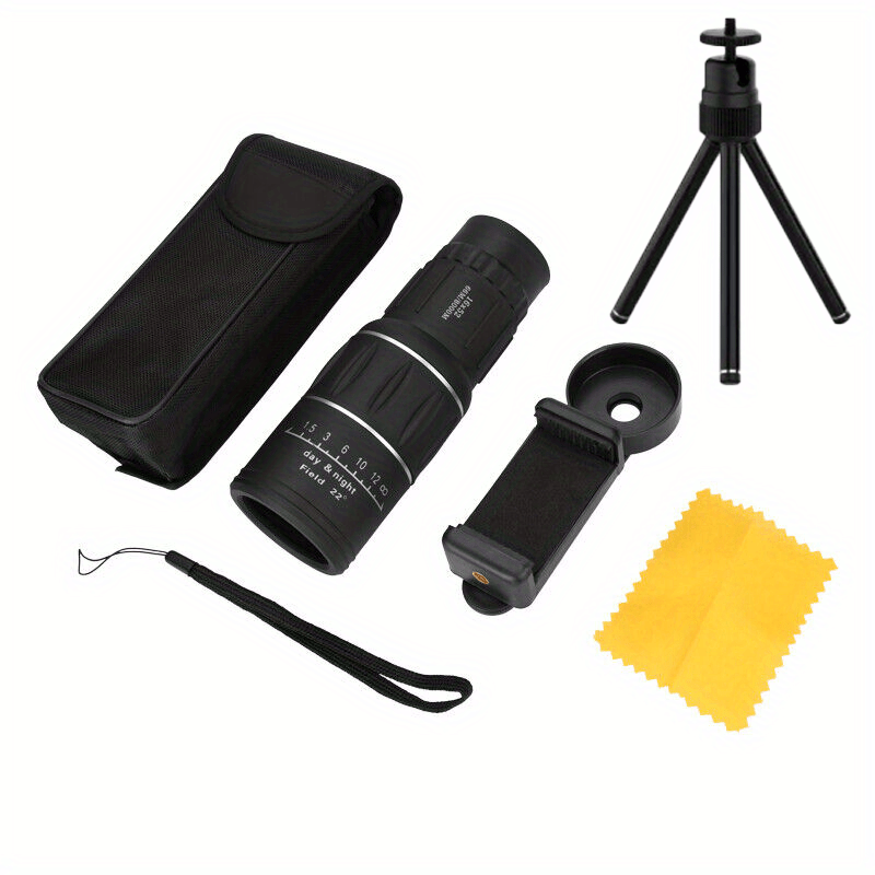 16x52 Monocular Telescope For Smartphone High Powered HD Compact Monocular