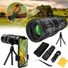 16x52 Monocular Telescope For Smartphone High Powered HD Compact Monocular
