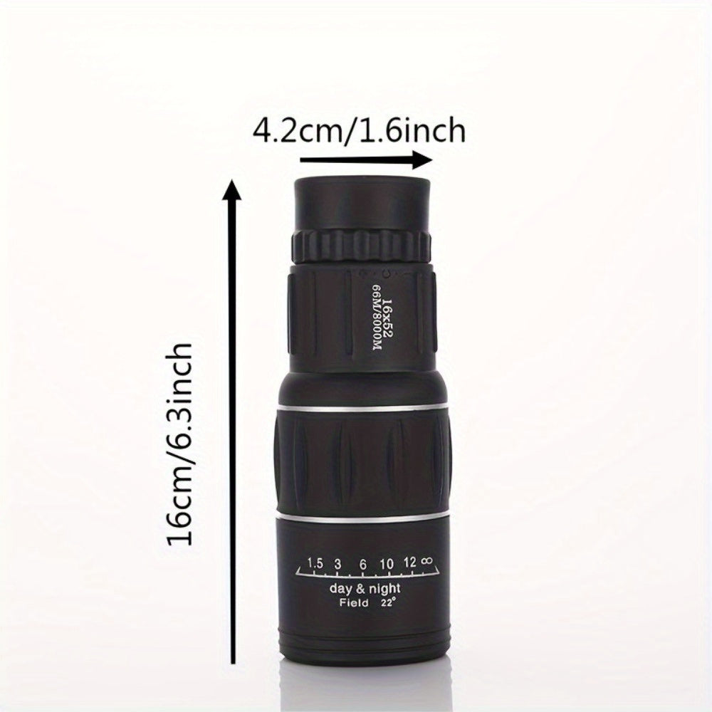 16x52 Monocular Telescope For Smartphone High Powered HD Compact Monocular