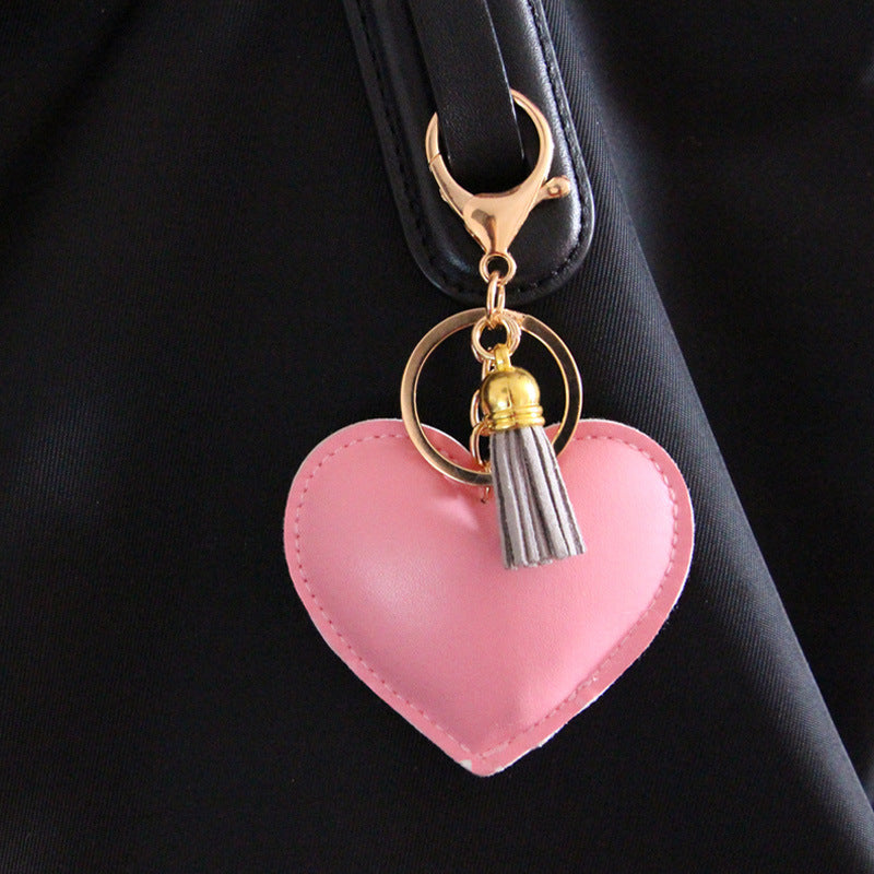 Cartoon Heart Keychain Pendant Bag Ornament for Girlfriend