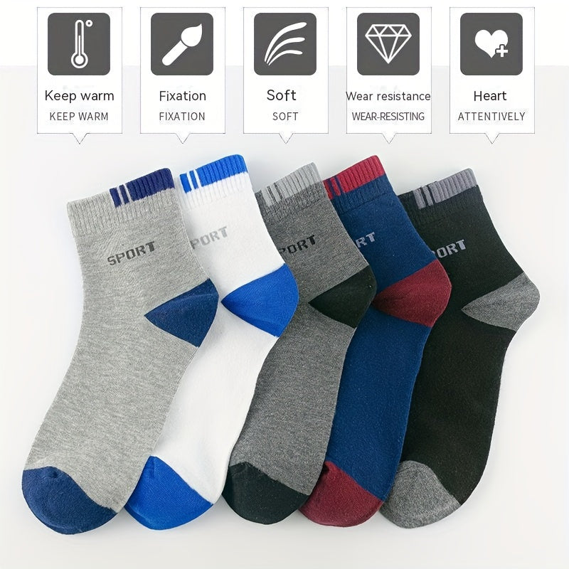 10 Pairs Men's Deodorant Socks Breathable Quarter Socks