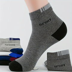 10 Pairs Men's Deodorant Socks Breathable Quarter Socks