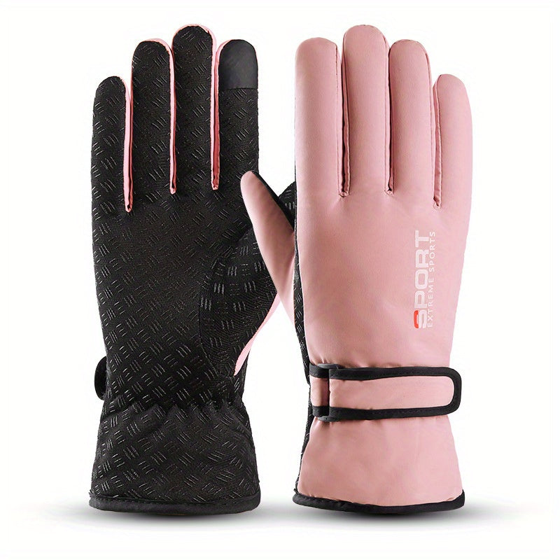 Winter Outdoor Skiing Gloves Waterproof Touch Screen Thick Warm Windproof