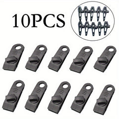 10pcs Heavy Duty Tarpaulin Clips with Clips & Buckles for Camping Tent