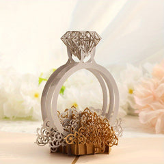 3D Valentine Greeting Card Romantic Couple Anniversary Card Proposal Ring