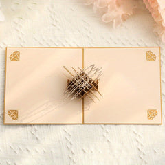 3D Valentine Greeting Card Romantic Couple Anniversary Card Proposal Ring