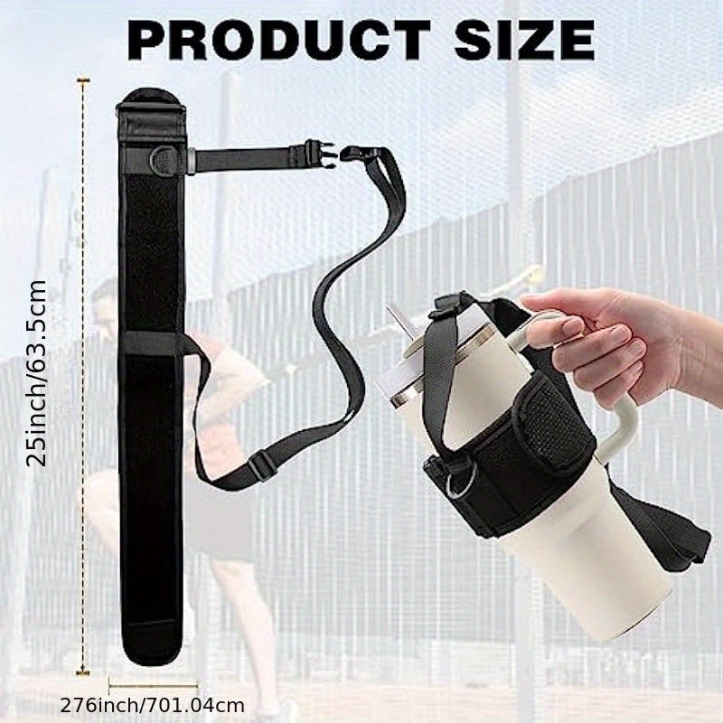 Adjustable Faux Leather Water Bottle Holder Cup Sleeve Bag 40-128oz