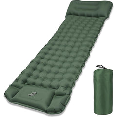 Self Inflating Camping Mat Single Air Mattress With Foot Press Pump And Pillow