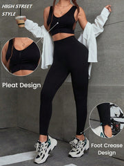 High Stretch Sporty Bra & Butt Lifting Yoga Leggings Set
