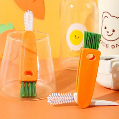 3 in 1 Cup Lid Brush, Solid Cup Washing Brush