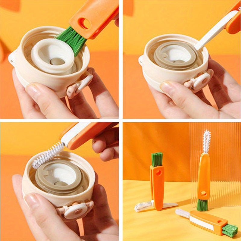 3 in 1 Cup Lid Brush, Solid Cup Washing Brush