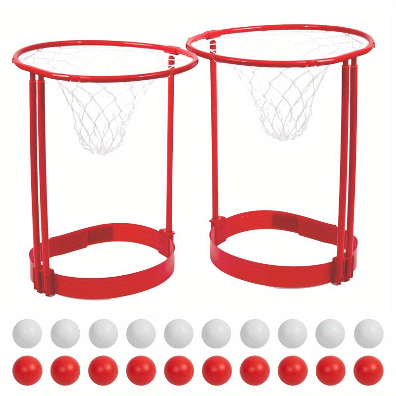 Adjustable Head Hoop Basketball Game with 20 Balls