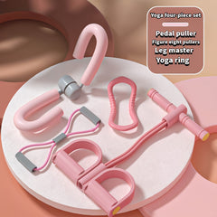 4pcs Yoga Core Training Set Leg Training Clip & Stretching Ring