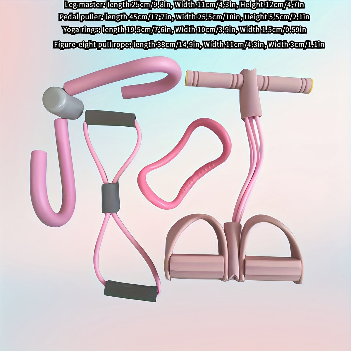 4pcs Yoga Core Training Set Leg Training Clip & Stretching Ring