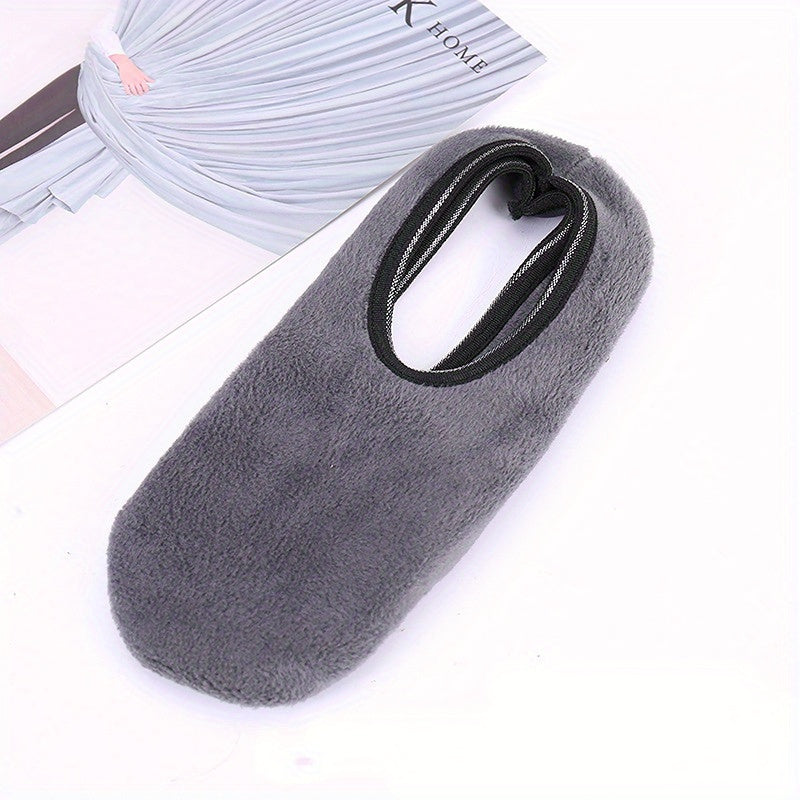 Warm Velvet Boat Socks Anti-skid Thickened Floor Socks for Women