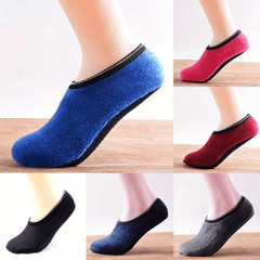 Warm Velvet Boat Socks Anti-skid Thickened Floor Socks for Women