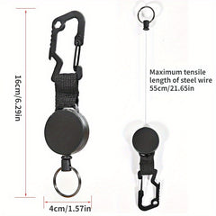Telescopic Hook Buckle Keychain for Fishing Camping Hiking