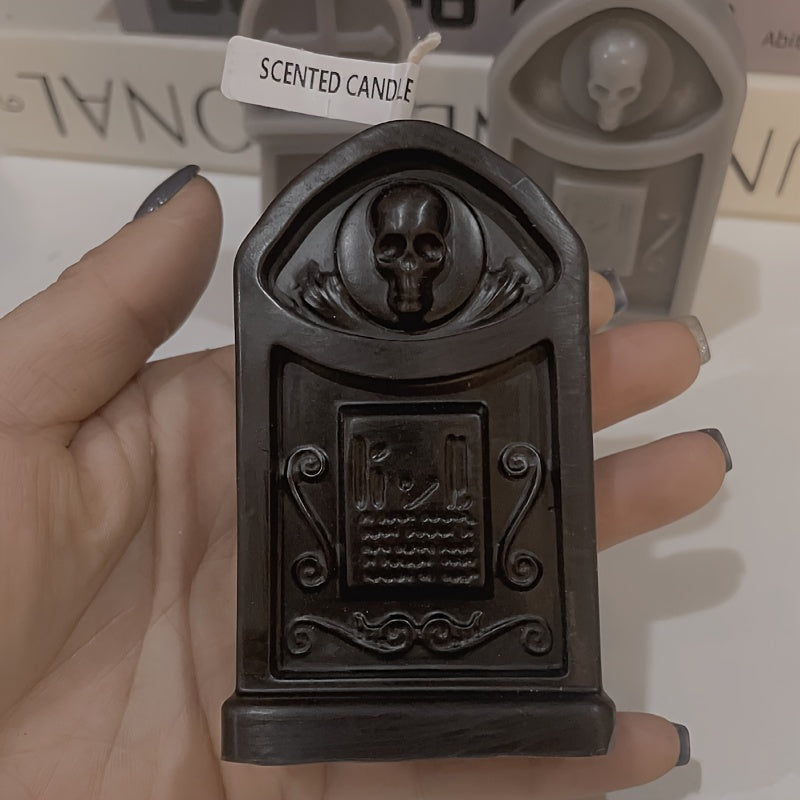 Skull Tombstone Candle for Camping, Hiking, and Parties