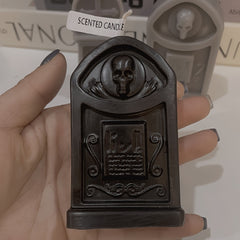 Skull Tombstone Candle for Camping, Hiking, and Parties