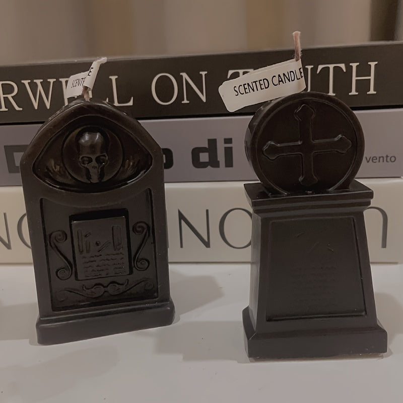 Skull Tombstone Candle for Camping, Hiking, and Parties